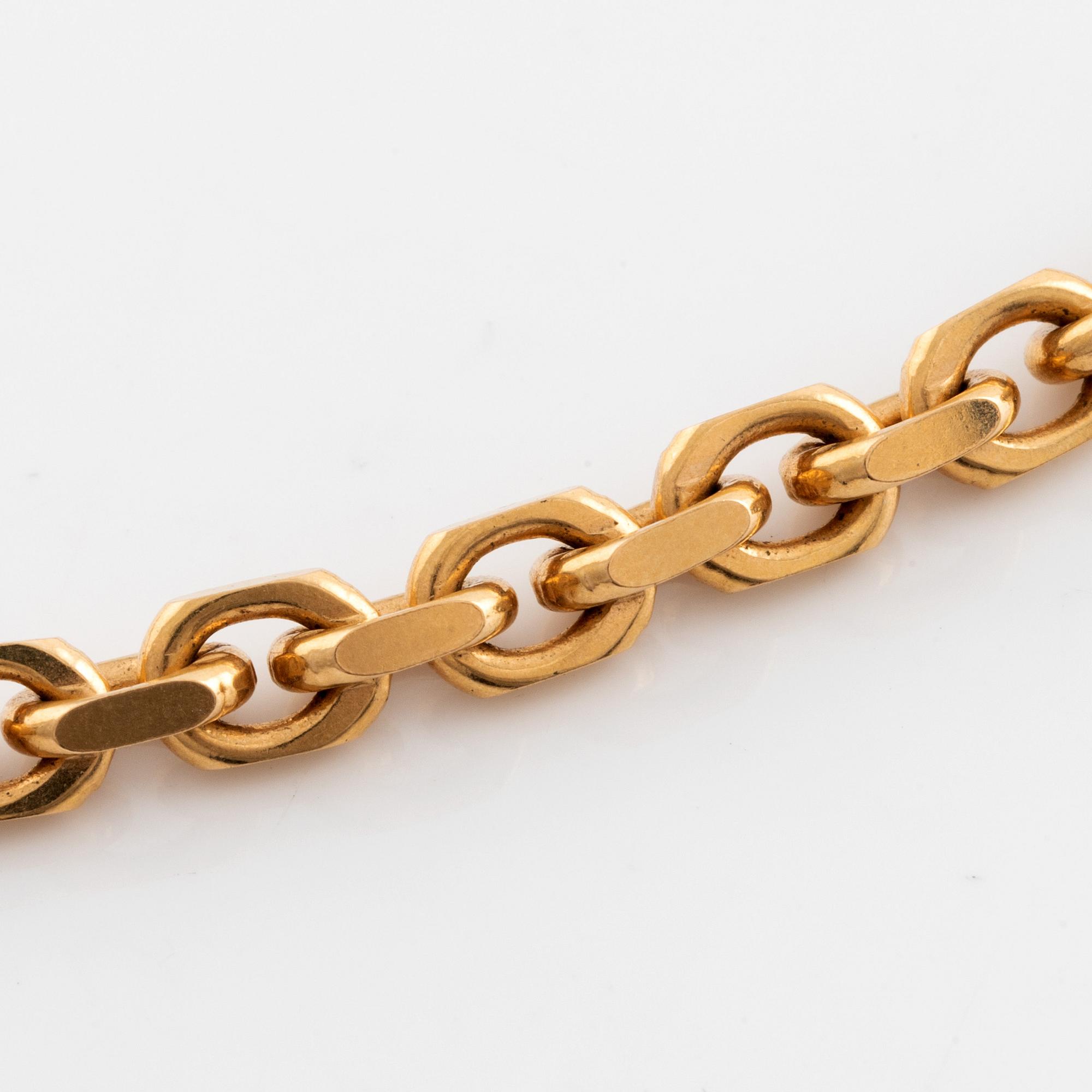 Collier, halskedja 18K guld, ankarlänk, Balestra.