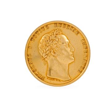 1101. A Russian 19th century gold medal, Nicholas I. Russia 1829.