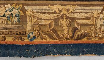 A tapestry, "Verdure", tapestry weave, ca 312-318 x 302-307 cm, Aubusson around 1700-first half of the 18th century.