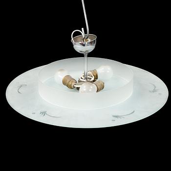 A glass ceiling light 1930's.