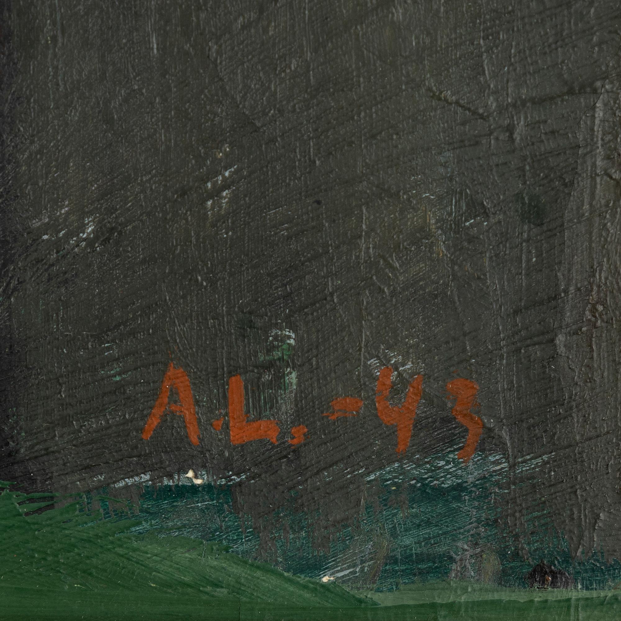 Alf Lindberg, oil on canvas, signed and dated -43.