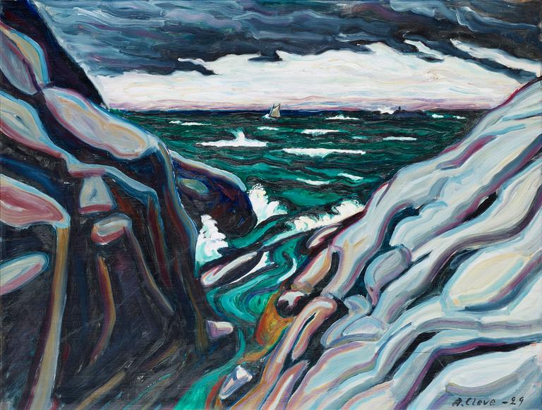 Agnes Cleve, "Rocky shore".