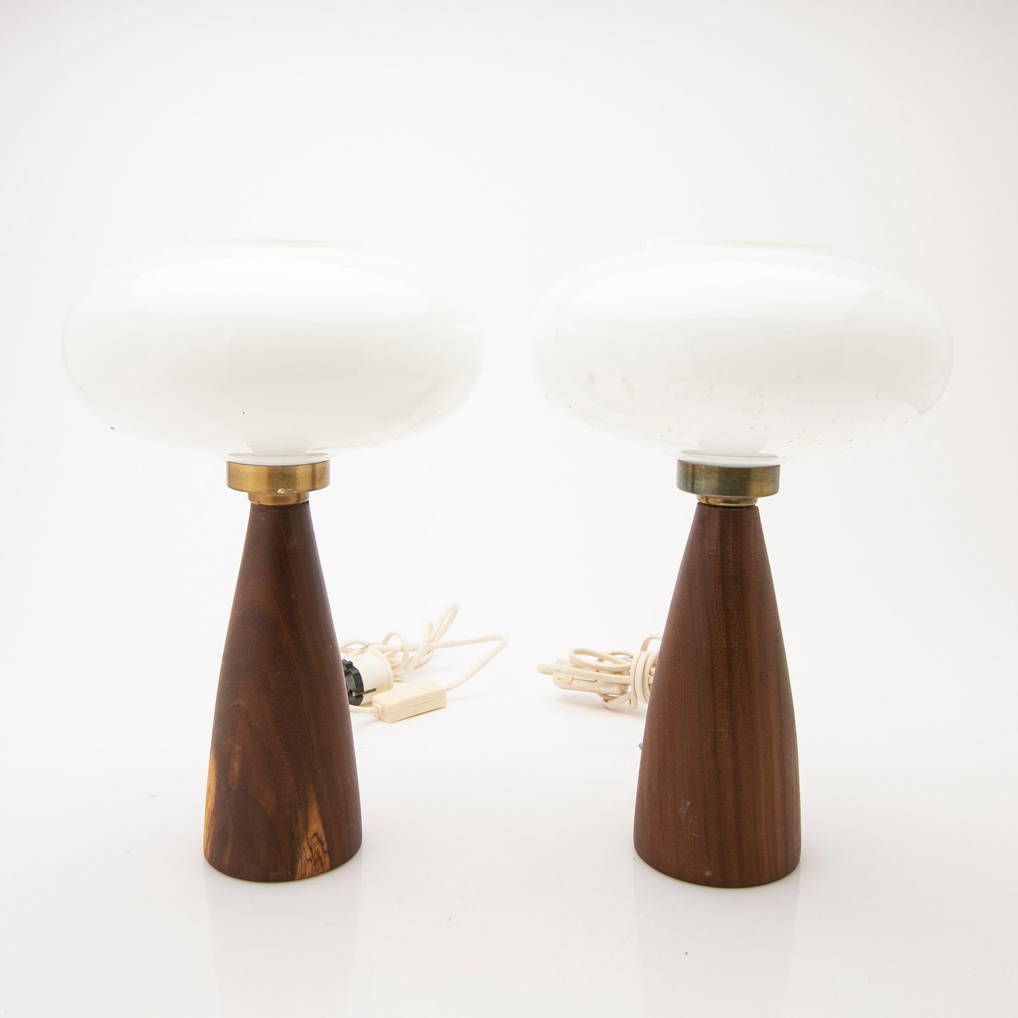 Pair of table lamps, 1970s.