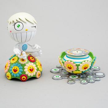 TAKASHI MURAKAMI, "Mister Wink, Cosmos Ball", 2000. Mixed media, polykromplast med innefattande, minidisk.