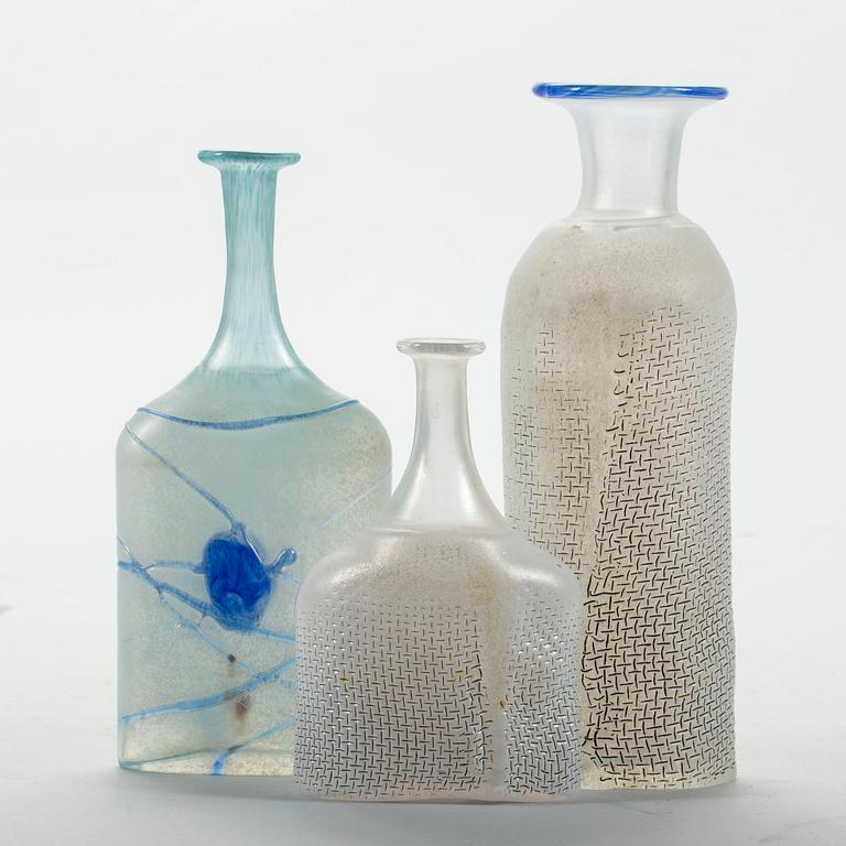 VASER, 3 st, glas, Bertil Vallien, Kosta Boda.