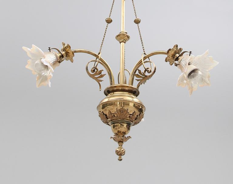 TAKLAMPA, omkring år 1900. Höjd ca 77 cm.