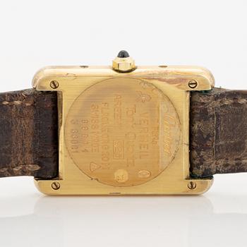 must de Cartier, Tank, wristwatch, 20,5 x 20 (28) mm.