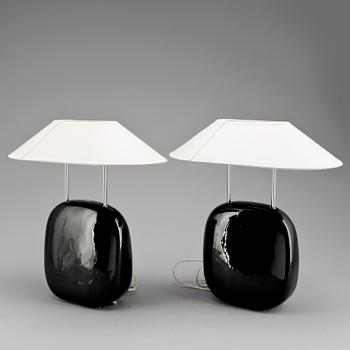 BORDSLAMPOR, ett par, Atelje Lyktan, 1980-tal.