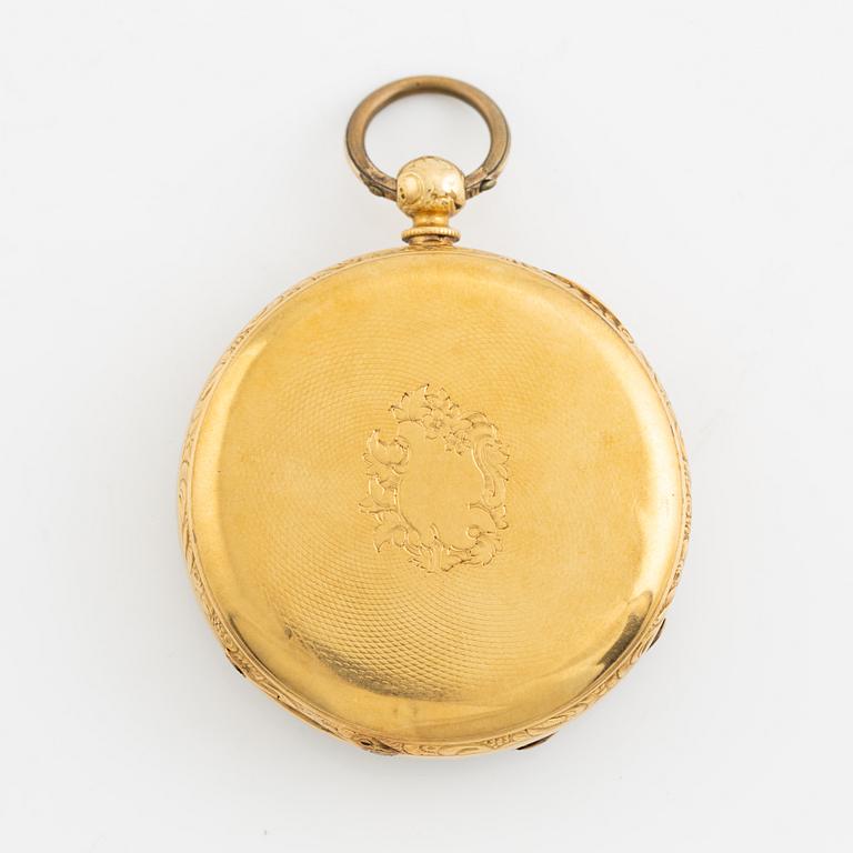 Fickur, 18K guld, 46 mm.