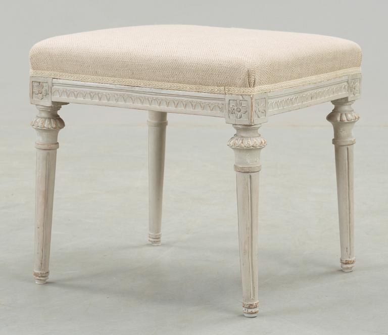 TABURETT, gustaviansk, Stockholms arbete, sent 1700-tal.