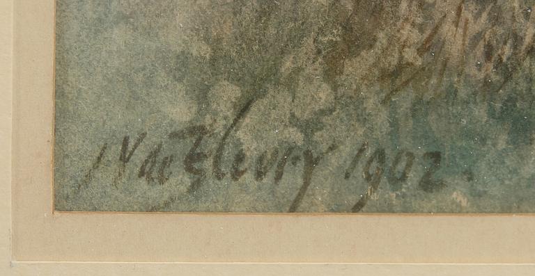 JAMES VIVIEN DE FLEURY, akvarell, sign o dat 1902.