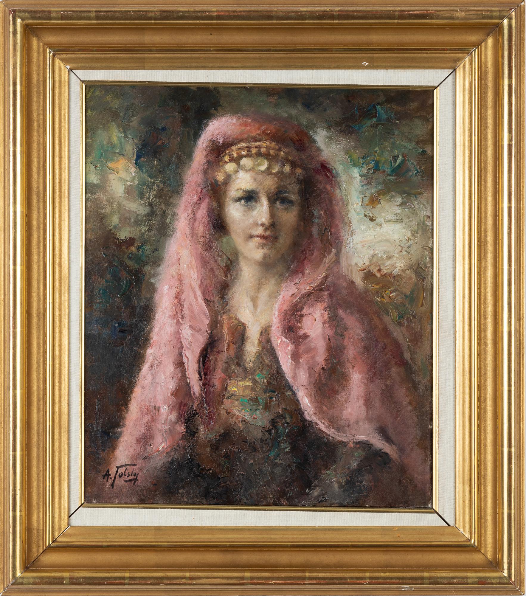 Alexander Tolstoy, oil on canvas, signed.