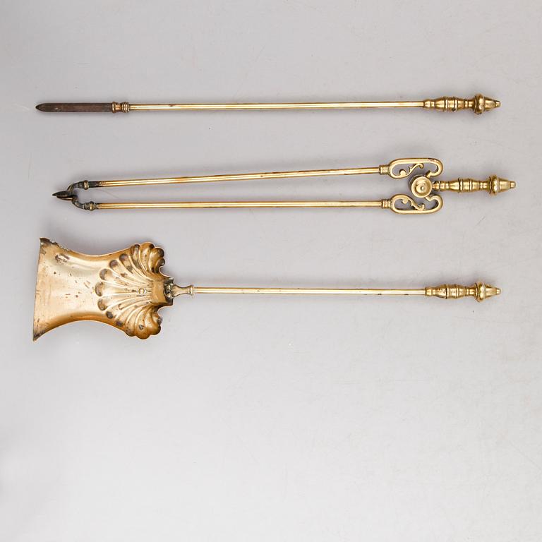 BRASSET, 3 delar, mässing, England, 1800-/1900-tal.