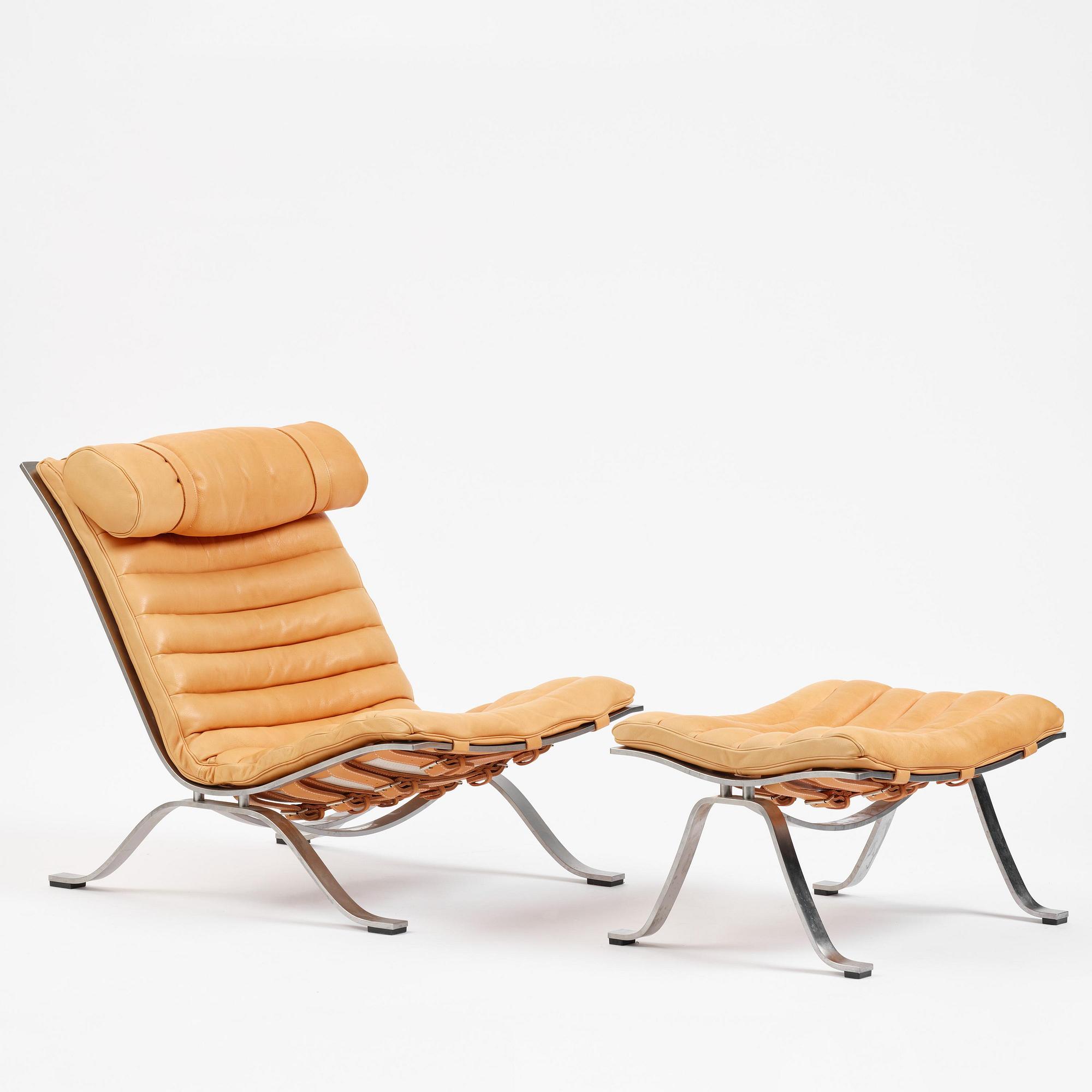 Arne Norell, an “Ari” easy chair with ottoman, Norell Möbel, Aneby.