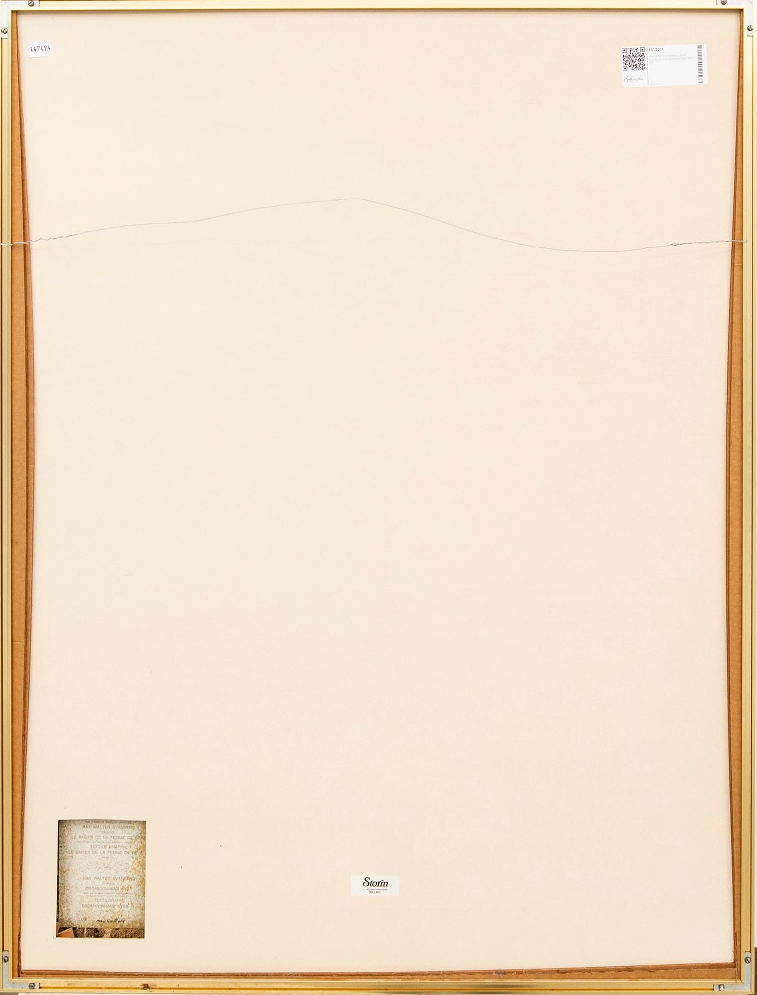 Max Walter Svanberg, textile signed and numbered 160/350.
