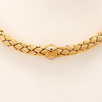Collier 18K vitt och gult guld "Stretch" Chimento Vicenza  Italien.