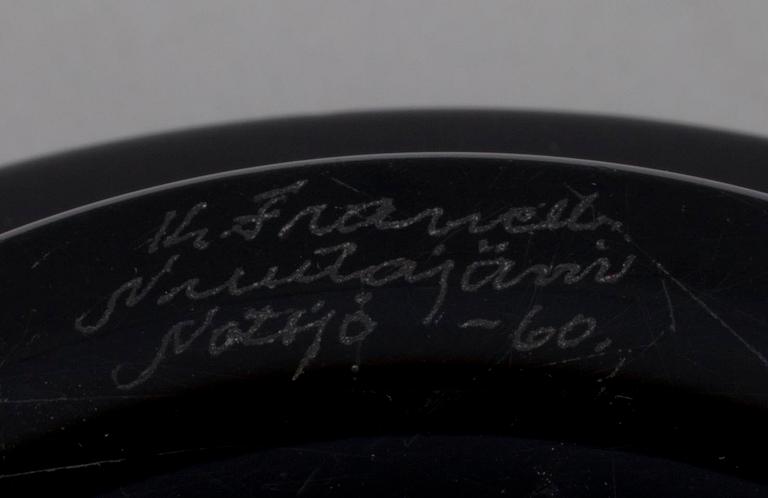 SKÅL, glas, KF 261, sign. K. Franck Nuutajärvi Notsjö.