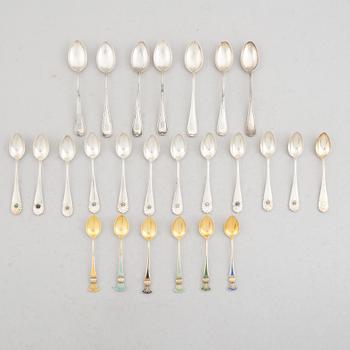 Silver Coffee and Mocha Spoons (24 pieces).