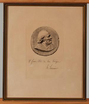 OKÄND KONSTNÄR, etsning, signerad H. Guerard i plåten och daterad 1879.