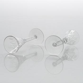 An 'Yrjö' crystal glassware set, 58 pieces, Riihimäen Lasi, Finland, latter half of the 20th century.