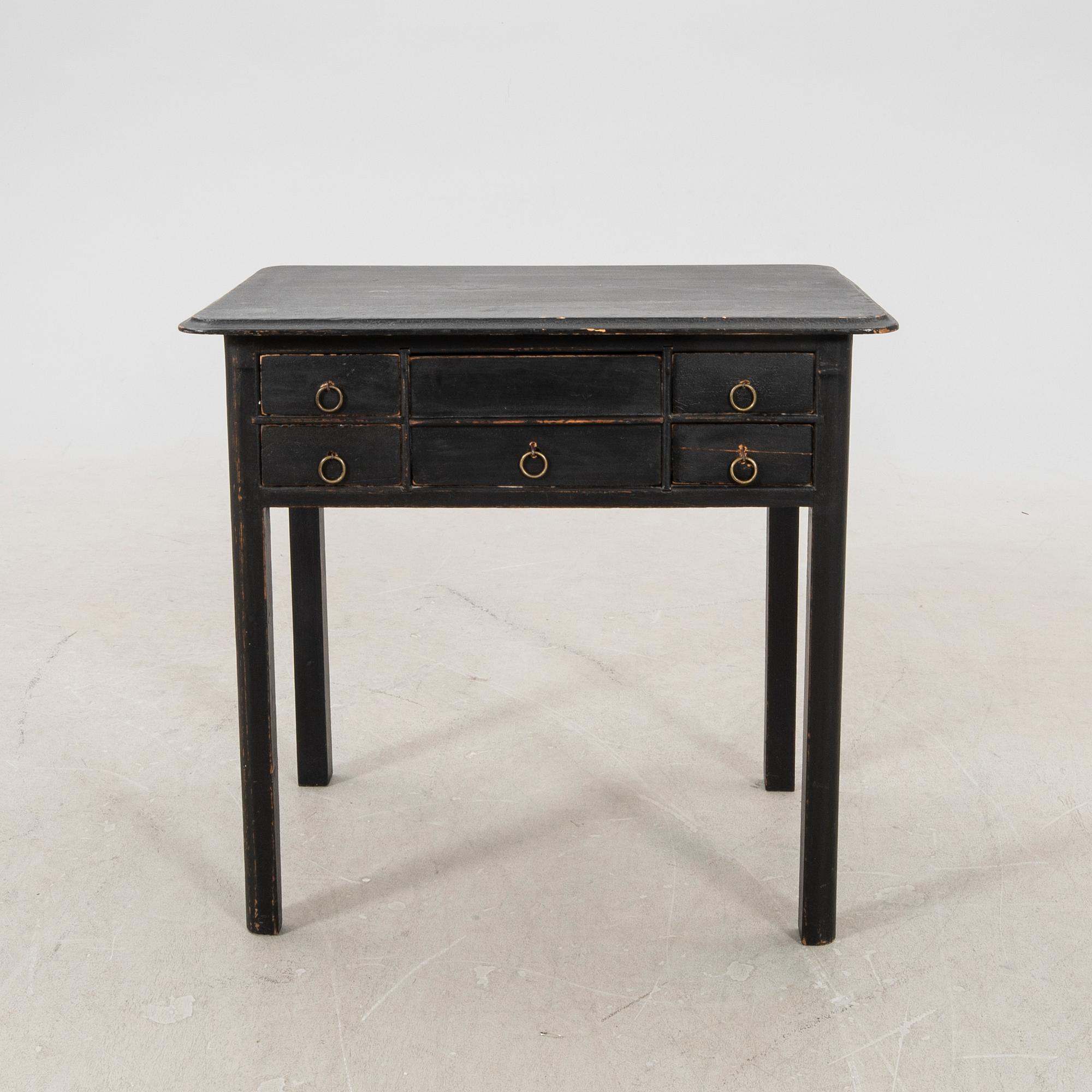A painted table later part of the 20th century.