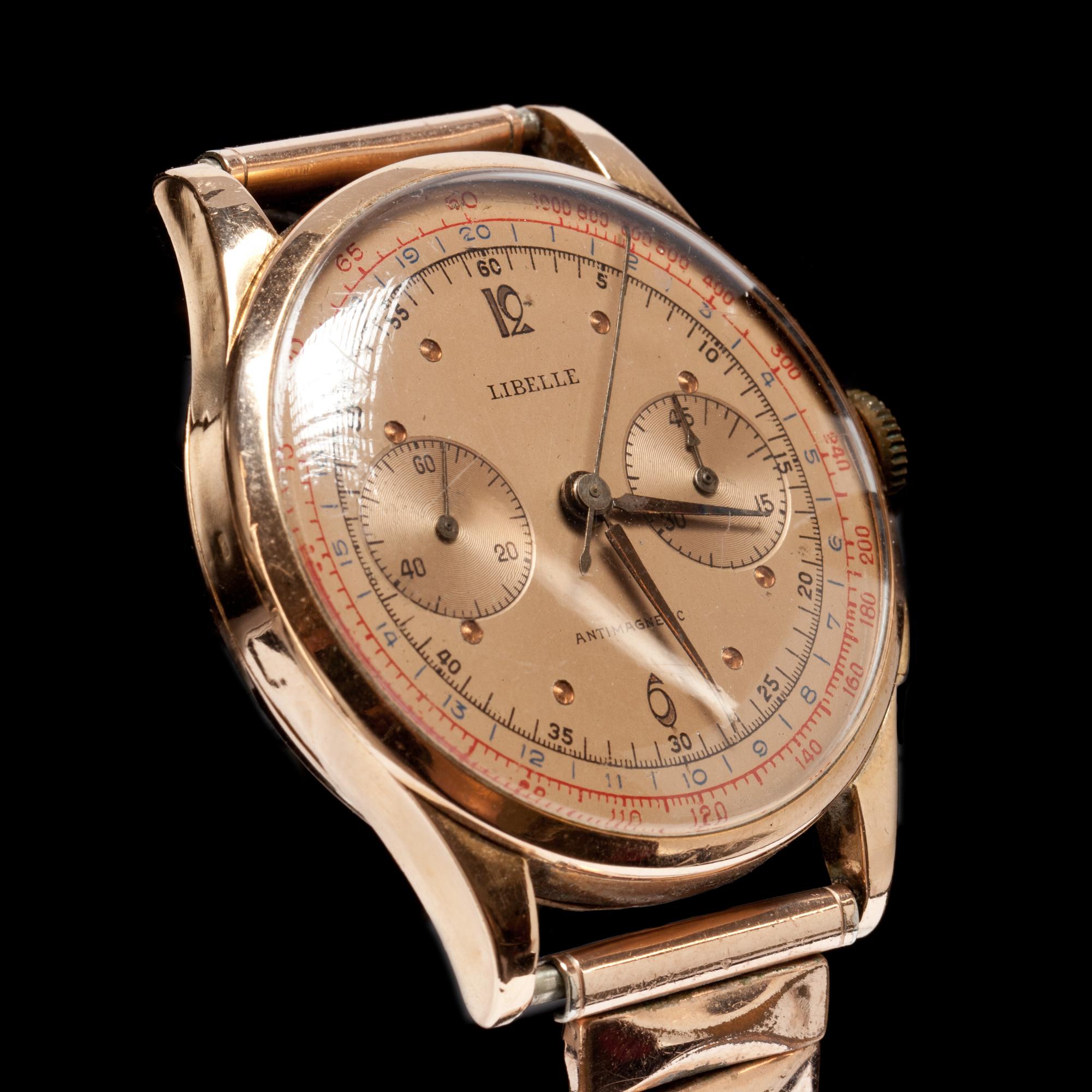 ARMBANDSUR, herr. Libelle, 18k.