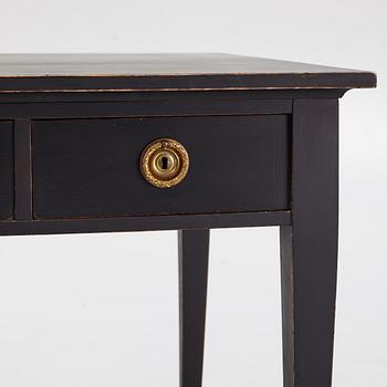 A painted Gustavian style desk, first half of the 20th Century.