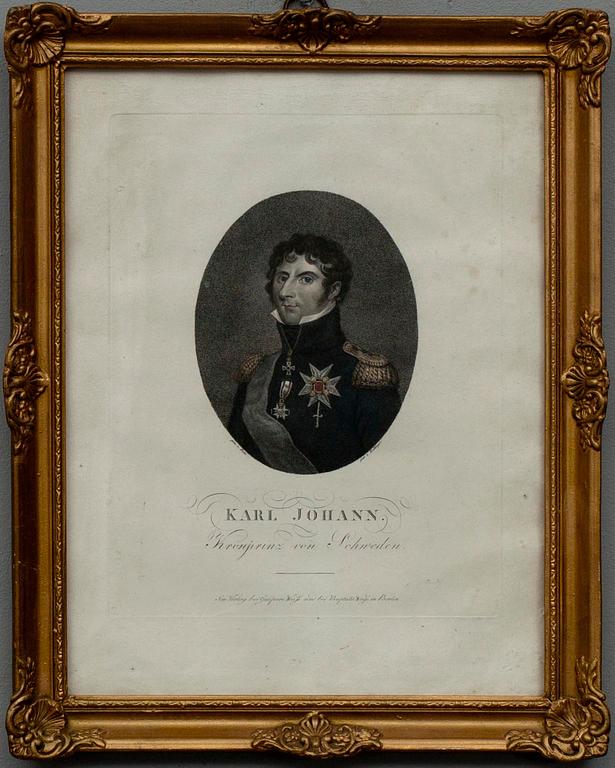 OKÄND KONSTNÄR, kolorerad mezzotinta, 1800-tal.