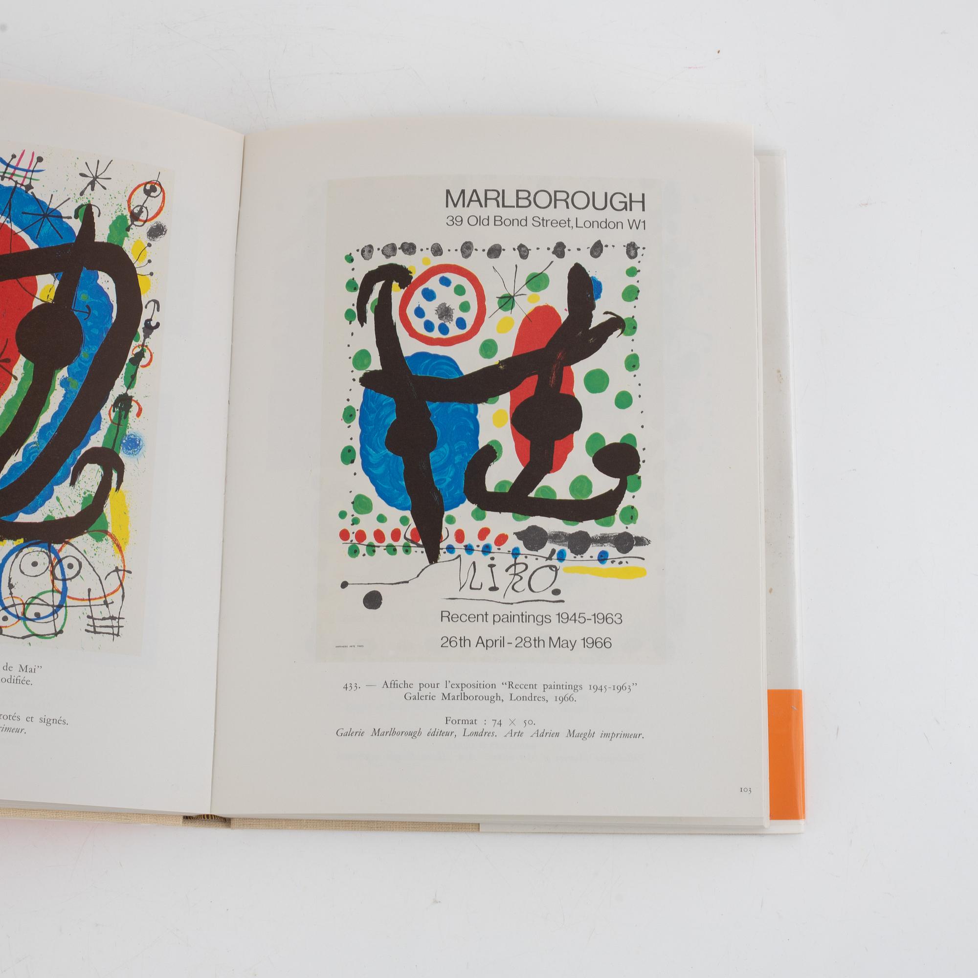 Böcker, 3 st, "Miró Lithographe" Maeght Editeur, III., V. & VI, Paris, Frankrike, 1964-81.