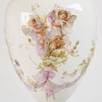 A large porcelain vase, Russia, late 19th Century, signed Klara Zeidler.