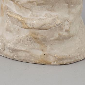 JOHN BÖRJESON, a sculpture, plaster, "Tröst". Signed J. Börgeson.