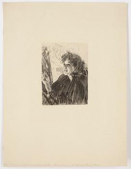 Anders Zorn · ANDERS ZORN, etsning, ej signerad.