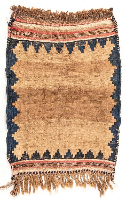 Carpet Shiraz kilim, probably flat weave 50x39 cm.