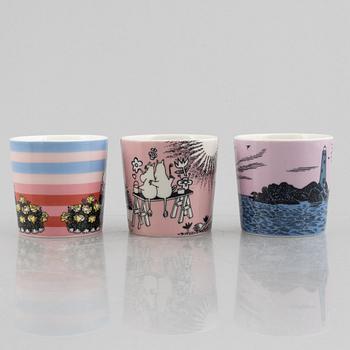 Three Moomin mugs, Moomin Characters, Arabia, Finland.