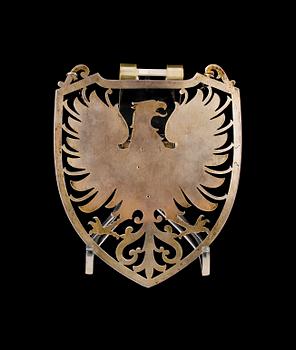 FLASKBRICKA, silver och emalj, Polen, 1900-talets första hälft.