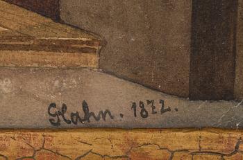 GUSTAV ADOLF HAHN, akvarell, signerad och daterad 1872.