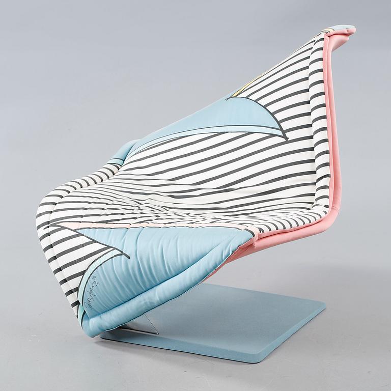 A chair by Simon de Santa, "The flying carpet chair", Rosenthal, Germany, 1986.