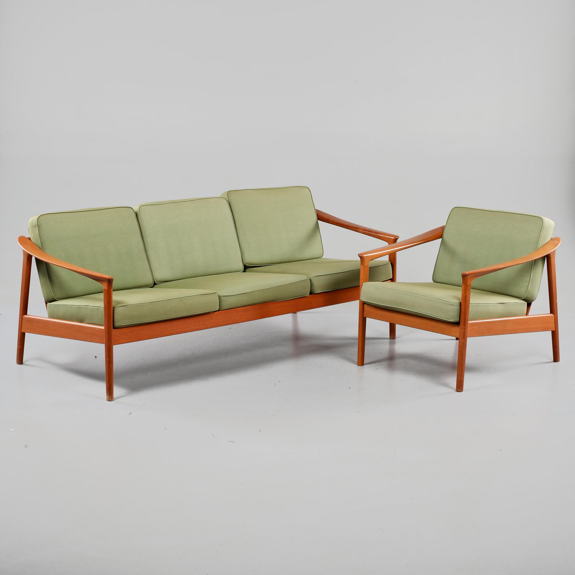 SOFFA samt FÅTÖLJ, Folke Ohlsson, Bodafors, 1960-tal.