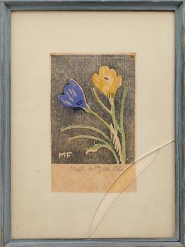 KERSTIN MARIA (MAJA) FJAESTAD, 4 st, träsnitt, sign.