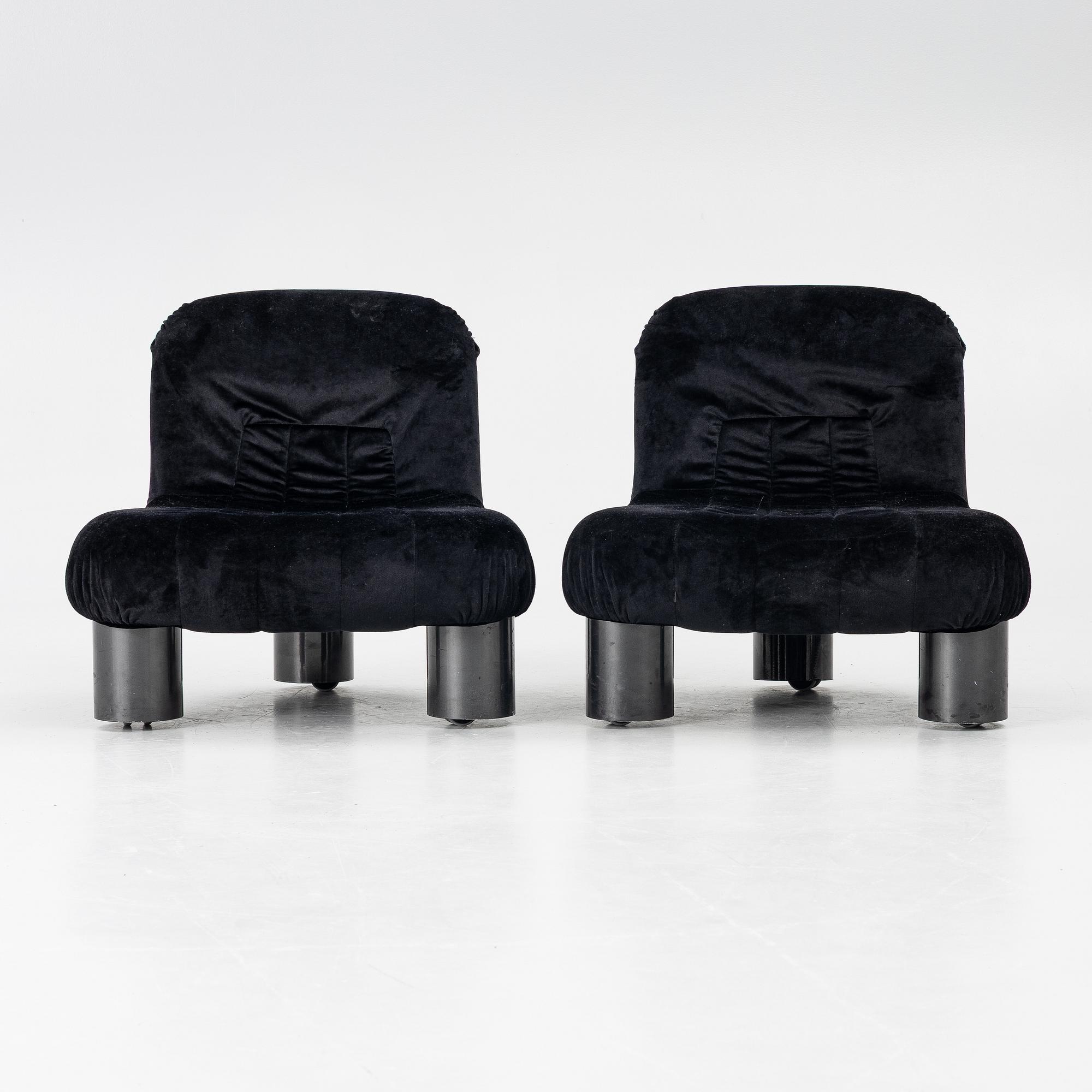 Cini Boiri, armchairs, a pair, "Botolo", Arflex, Italy.