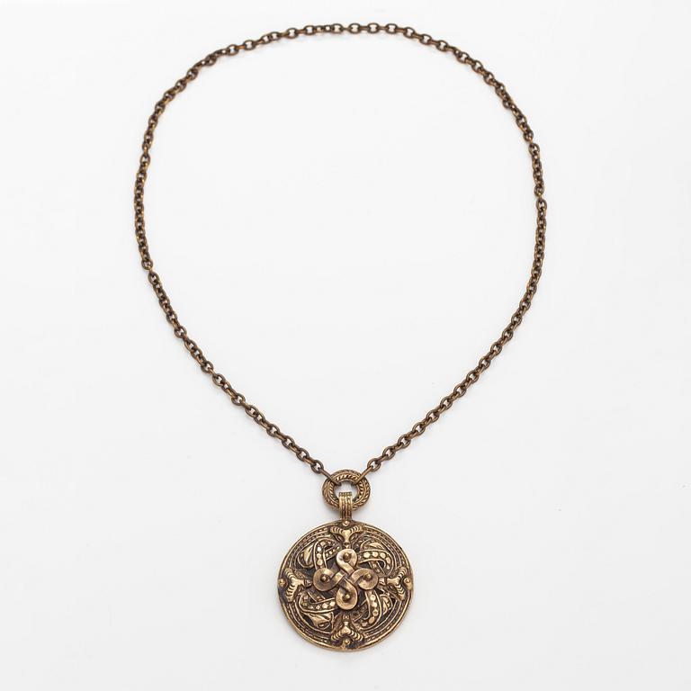 Germund Paaer, A bronze necklace, model 60. Kalevala Koru, Helsinki 1940's-1970's.