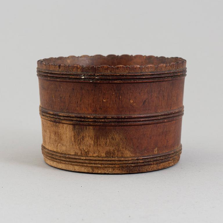 A TURNED MAHOGANY MORTAR, probably danish west-indies, mid 19th century.
