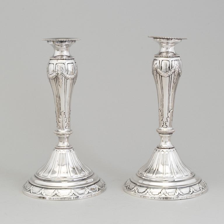 a pair of silver candelabras by Carl Söderqvist Gothenburg 1928.