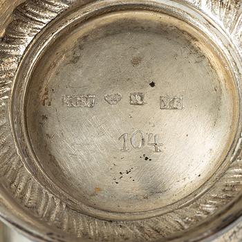 Ten Swedish silver beakers, mark of KG Markströms, Uppsala 1901-1908.