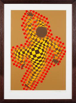 VICTOR VASARELY , färgserigrafi, signerad och numrerad 16/50.