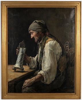 Carl Gustaf Hellqvist, oil on canvas, signed and daetd München 1885.