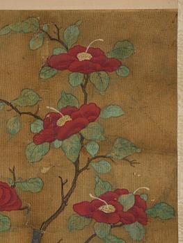 A Chinese scroll painting by anonymous artist, ink and colour on paper, Qing dynasty, 18th/19th century.