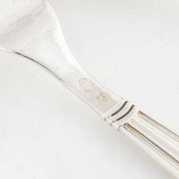 a set of 124 pieces of sterling and stainless steel flatware, Cohr, Denmark, 1950's.