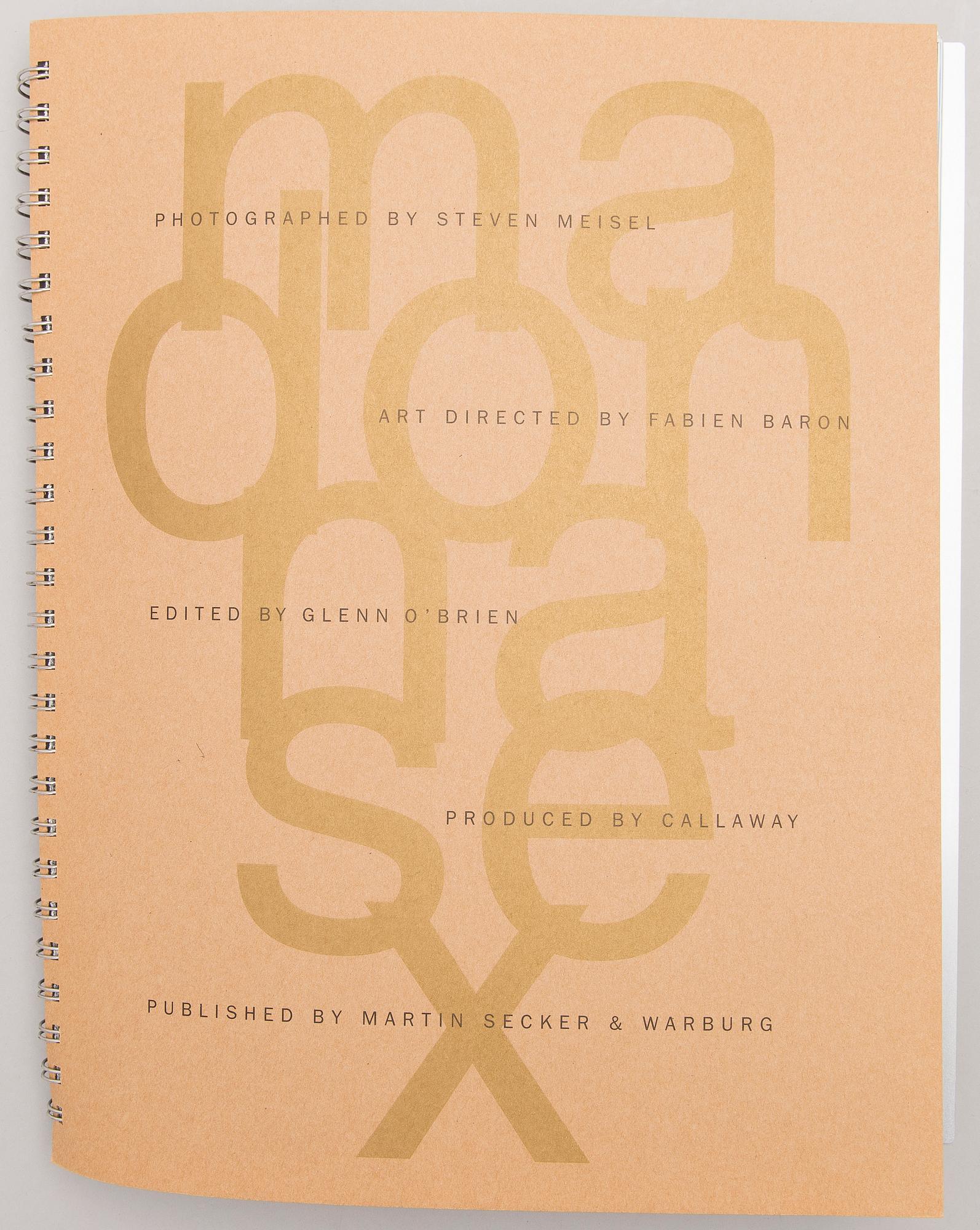 STEVEN MEISEL / MADONNA, fotobok, "SEX", Warner Books, New York, 1992.