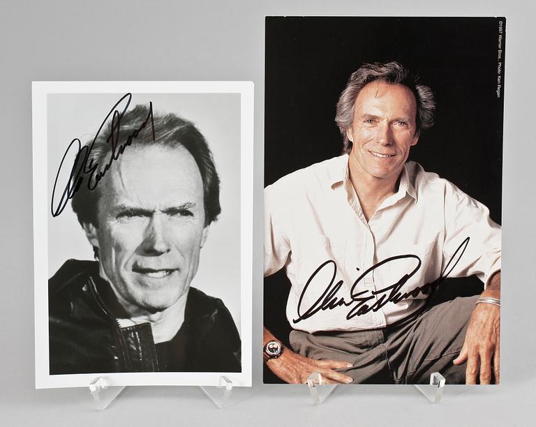 AUTOGRAF, 2 st Clint Eastwood.